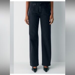 Denim Forum Black Straight Leg Jeans
